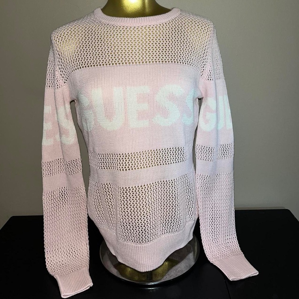 Guess Pink Netted Sweatshirt
